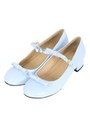 【F i.n.t】ダブルリボンローヒールパンプス/LIGHT BLUE