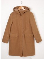 【philter】ウール混ファスナー付きフードコート/キャメル