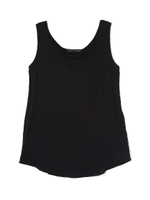 シャツテールタンクトップ/ブラック(010)