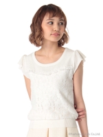 フリンジ×レースP/O/茶系