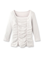 フロントシャーリングプルオーバー/ブラック(019)