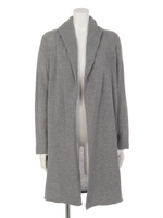 14ゲージフードカーディガン/ベージュ