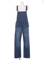 【Casual】ルーズデニムサロペット/ブルー