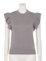 【chille anap】フリル袖ニットトップス/WH