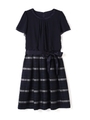 ＪＱランダムボーダーワンピース/ネイビー(120)