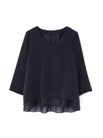 シフォンティアードブラウス/ネイビー(120)