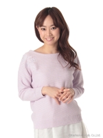 フラワーモチーフミルキーニット/イエロー