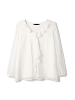 フリルカットソー/ホワイト(030)