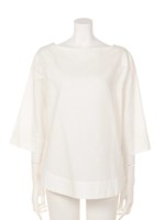 Backスリットボーンrelaxブラウス/カーキ