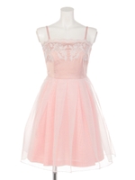 【DUO】 スカラップ刺繍ベアドレス/ライトグレー