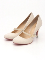 【vanitybeauty】【柔らかSoft Insole】2WAY生地プレーンパンプス/ネイビー