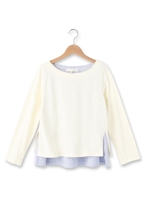 バックシャンレイヤードプルオーバー/ネイビー(093)