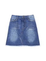 フリンジデニムスカート/ブルー(110)