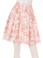 花柄フレアスカート/ブラック