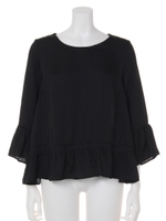 【mystic】シルクタッチ裾ギャザープルオーバー/ピンク