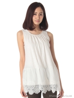 コーチターチュールレースチュニック/ブルー