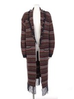 フリンジシャガードロングカーデ/ミックス