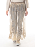 レースマキシスカート/Khaki