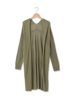 ロングニットカーディガン/カーキ(027)