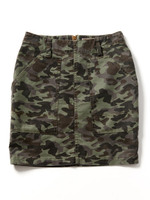 迷彩ワークスカート/カーキ
