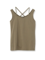 [L]シルバーパーツ付きキャミソール/ブルー系(094)