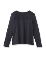 ジオメトリカルレースカットソー/ライトブルー(091)