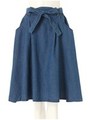 デニムフレアスカート/サックス