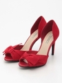 リボンセパレートパンプス/RED