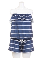 【earth music & ecology】ナミナミボーダー/ネイビー