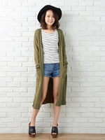 【春の新作】14GCo/Ac天竺ロングC/D/カーキ