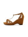 ウェッジサンダル/ブラウン(050)