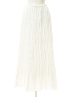 シャンブレープリーツスカート/ホワイト