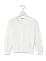 ショート丈ニットカーディガン/ホワイト(001)