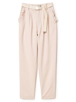 ベルトツキテーパードパンツ/オフホワイト