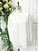 レース切替チュニック/ベージュ