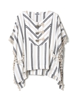 TASSEL FRINGE PONCHO /ホワイト