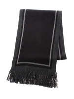 【AZUL by moussy】ガクブチラッセルフリンジマフラー/BLK