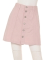【Auntie Rosa】フロントボタン台形スカート/PNK