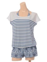 【NATURAL BEAUTY】パネルボーダー×アラベスク/オレンジ