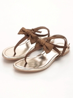 ★JC リボン トング アンクルストラップ サンダル/M.Brn