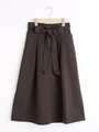 ウエストリボンスカート/ブラウン
