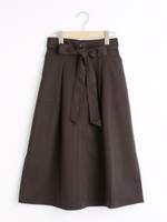 ウエストリボンスカート/ブラウン