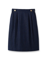 サイドタックデニムスカート/ブルー系(095)