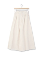 フリンジワイドデニムパンツ/オフホワイト(003)