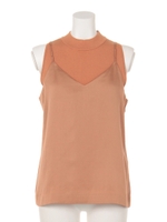 レイヤードキャミソールTOPS/ベージュ