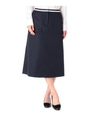 配色ラインミモレ丈Aラインスカート/ネイビー(093)