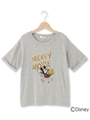 AラインガーゼTシャツ(ミッキーマウス)/ライトグレー(011)