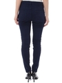 【AZUL by moussy】ピーチ起毛ストレッチサテンスキニー/NVY