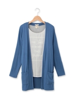 ジャージカーディガン+ロゴカットソーSET/ライトブルー(091)