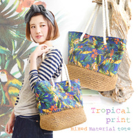 トロピカルファブリックペーパー トートバッグ 